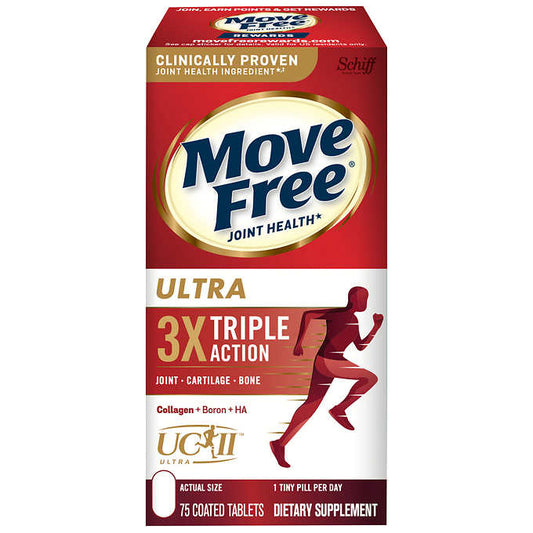 Schiff Move Free Ultra Triple Action Joint Supplement, 75 Tablets 益節加強型迷你錠 75錠