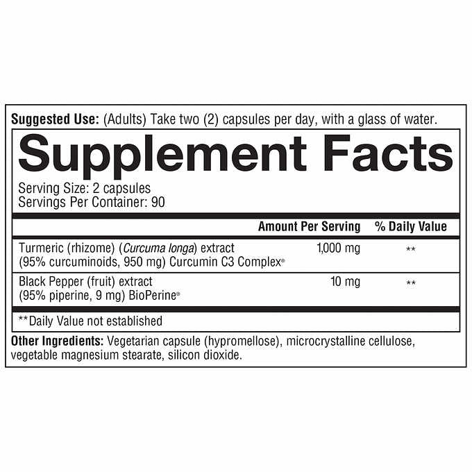 youtheory Turmeric Extra Strength Formula 1,000 mg., 180 Capsules 薑黃素膠囊 1000mg 180顆