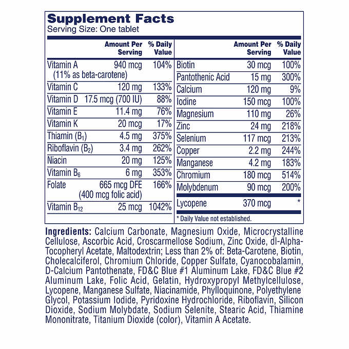 One A Day Men's 50+ Healthy Advantage Multivitamin, 300 Tablets One A Day 50+中老年男性綜合維他命300錠