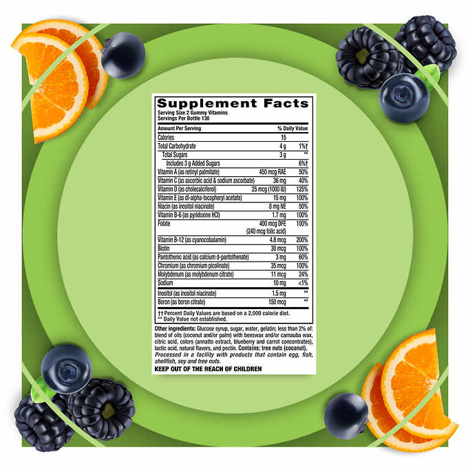 Vitafusion MultiVites, 260 Gummies VitaFusion 成人綜合維他命軟糖 260顆