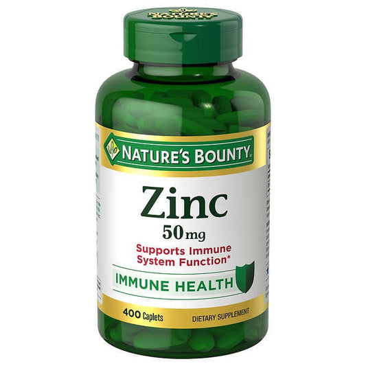 Nature's Bounty Zinc 50mg, 400 Caplets 自然之寶 鋅片50mg 400顆