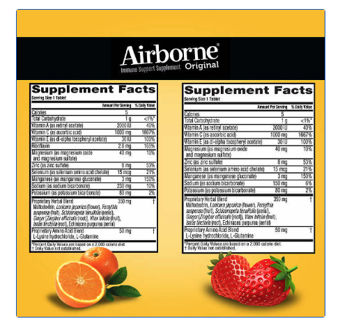 Airborne Immune Support, 36 Effervescent Tablets 艾維寶 Airborne 發泡錠 香橙/莓果口味 10錠/36錠一盒 紫錐菊 橘子 維他命 草莓