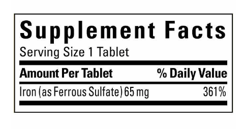 Nature Made Iron, 65 mg, 365 Tablets 鐵質元素 補鐵補血防貧血65mg 365粒