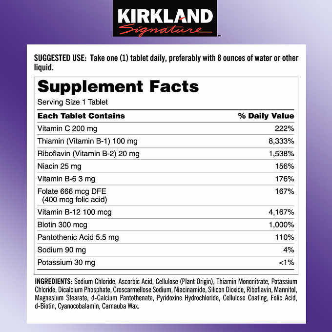 Kirkland Signature Super B-Complex with Electrolytes, 500 Tablets 柯克蘭 Super B-Complex 維生素B群 500粒