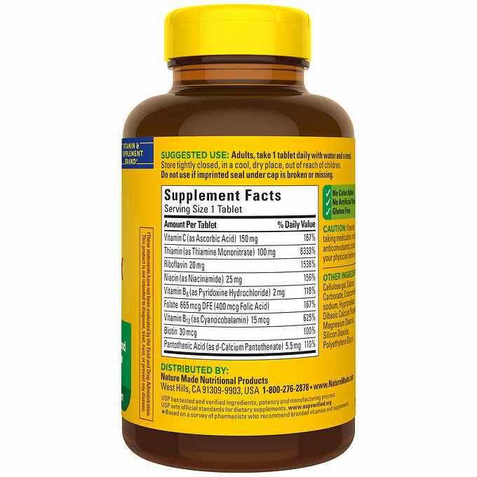 Nature Made Super B-Complex, 460 Tablets 萊萃美 超級B群 460 顆