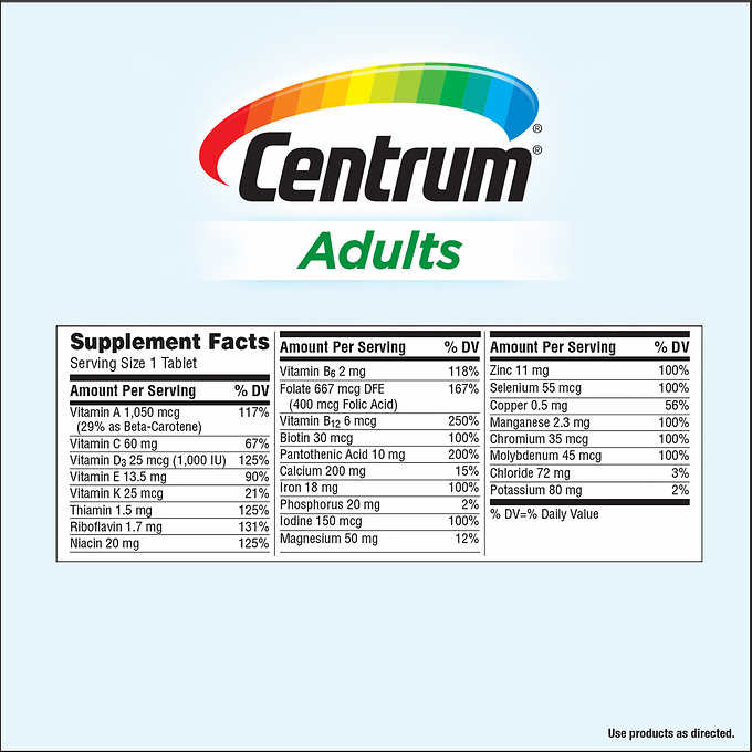 Centrum Adults Multivitamin, 425 Tablets 善存 成人 425 顆
