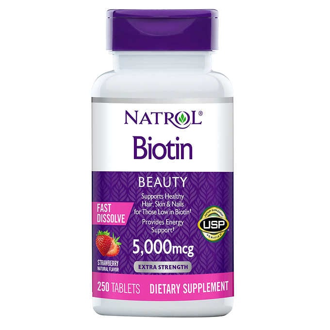Natrol Biotin 5000 mcg., 250 Fast Dissolve Tablets 生物素 5000 mcg 250錠