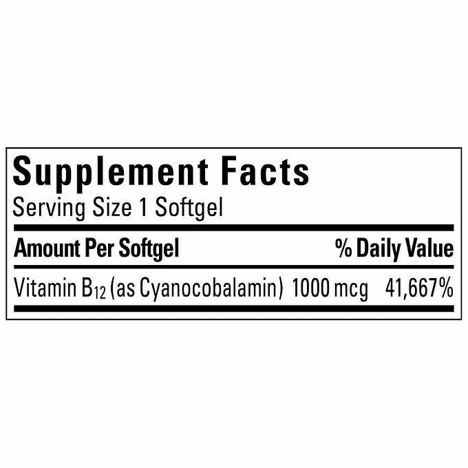Nature Made Vitamin B12 1000 mcg., 400 Softgels 萊萃美 維他命B12 1000mcg 400顆