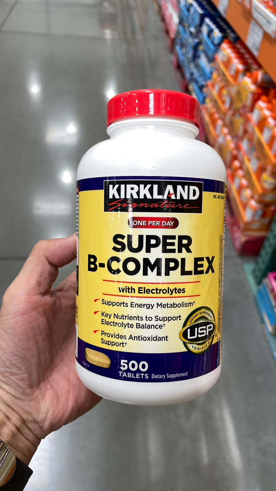 Kirkland Signature Super B-Complex with Electrolytes, 500 Tablets 柯克蘭 Super B-Complex 維生素B群 500粒