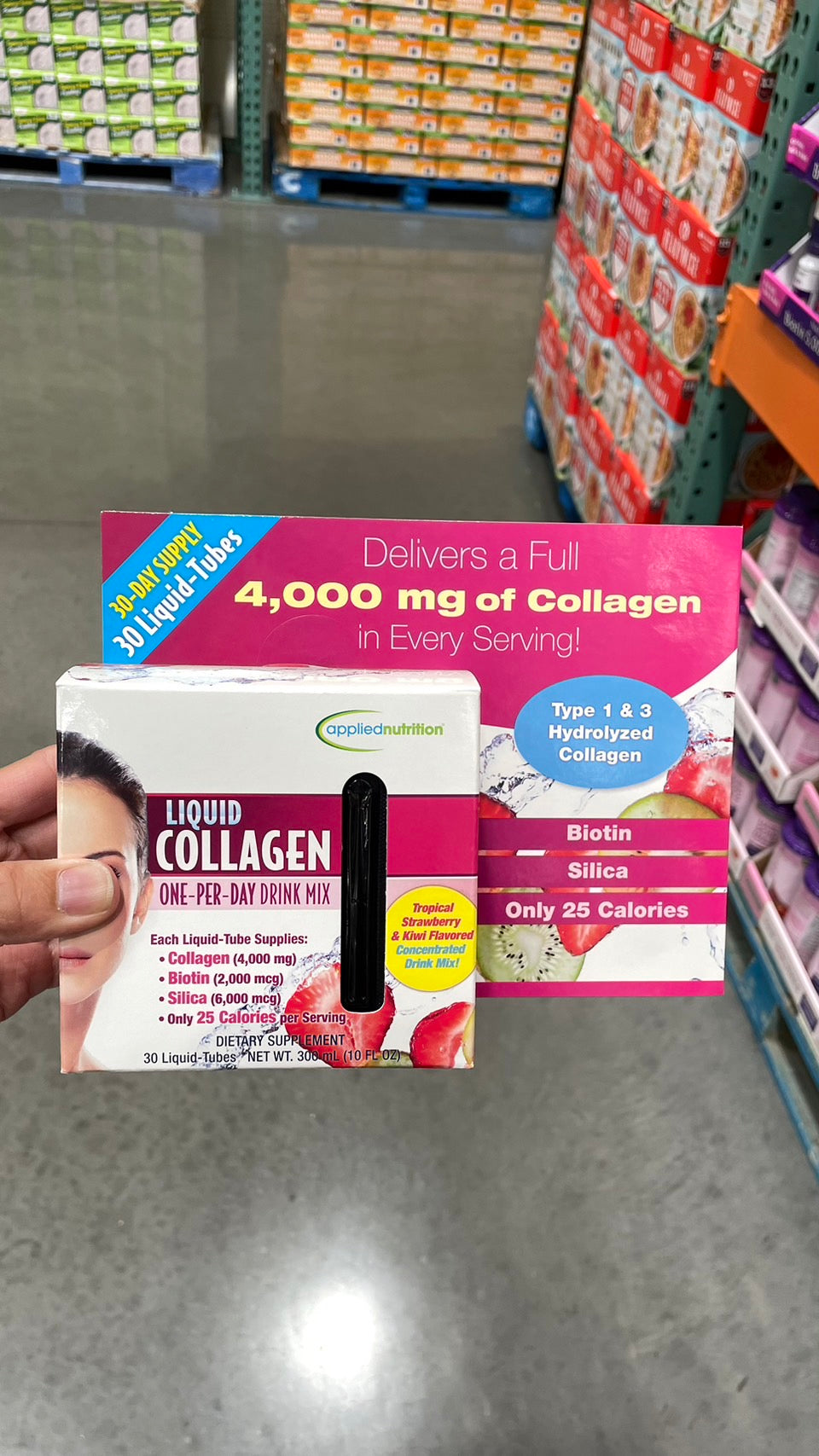 Applied Nutrition Liquid Collagen Drink Mix 4000 mg., 30 Tubes 濃縮型液體膠原蛋白美容口服液 30支