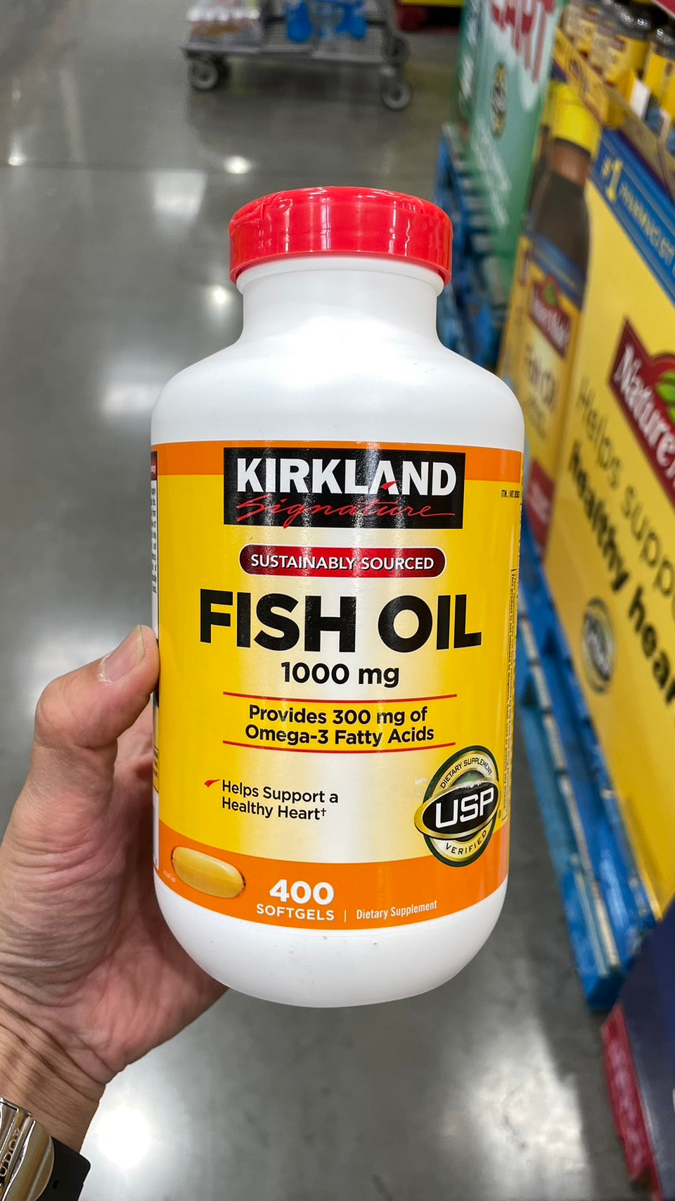 Kirkland Signature Fish Oil 1000 mg., 400 Softgels 科克蘭 天然深海魚油 1000mg 400粒