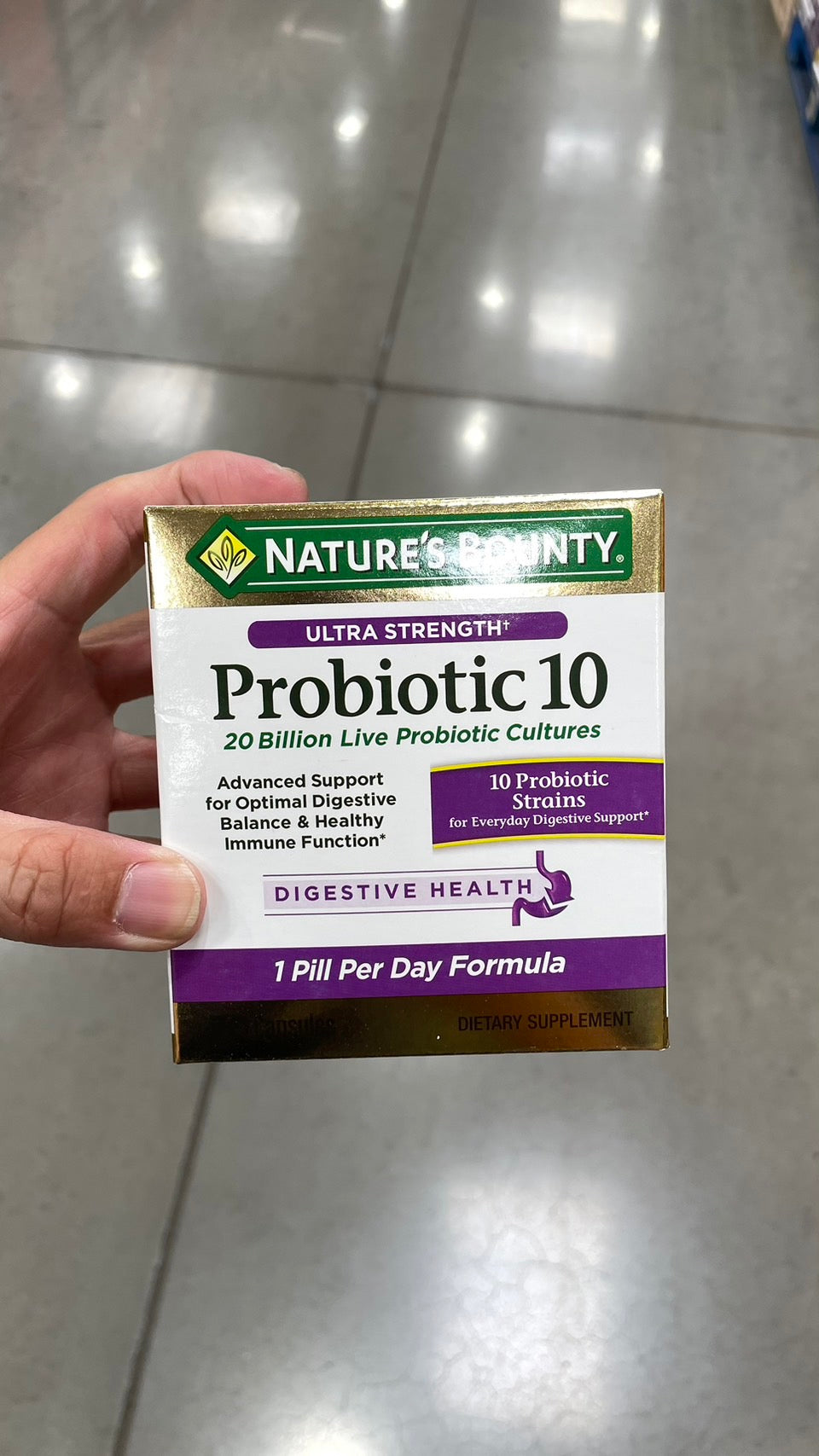 Nature's Bounty Ultra Strength Probiotic 10, 70 Capsules 超強益生菌 Probiotic 10種益生菌70顆(2個月份)