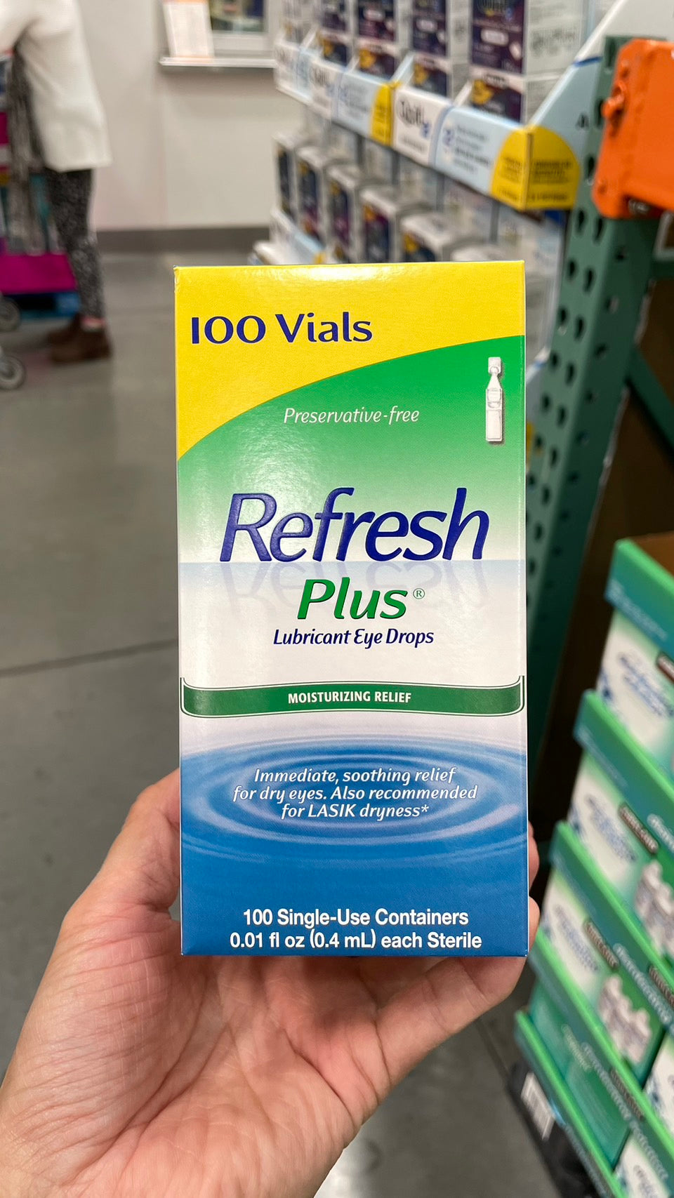 Allergan Refresh Plus Lubricant Eye Drops, 100 Single Use Containers Allergan Refresh Plus淚液人工淚滴眼液緩解乾澀紅血絲100支 台灣{現貨} 保質期365天