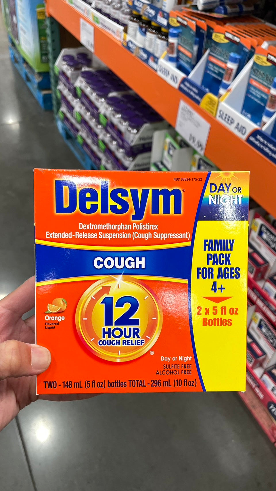 Delsym 12 Hour Cough Relief 兒童12 小時止咳液橘色3 盎司(約85.0 克)
