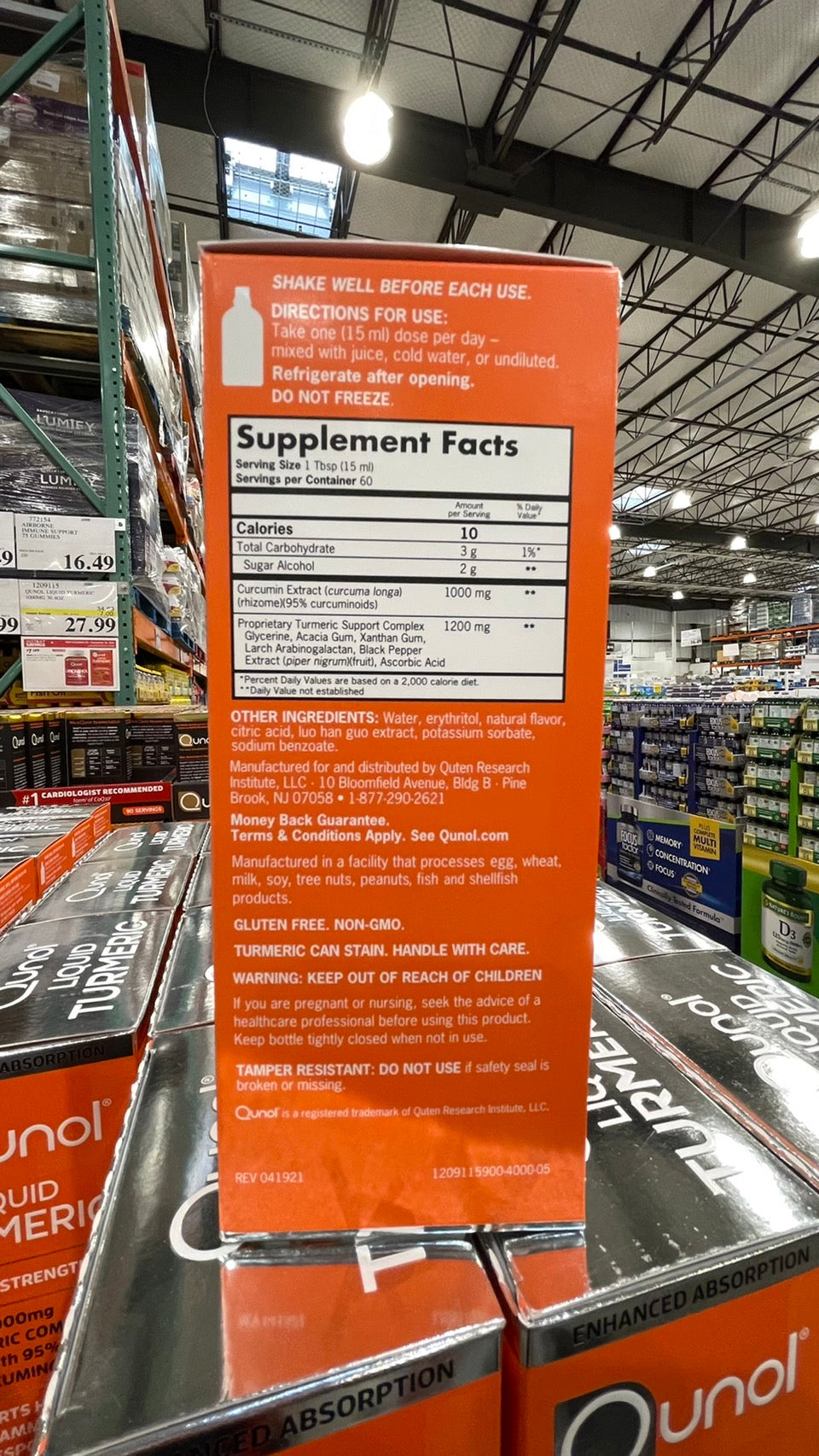 Qunol Liquid Turmeric 1,000 mg., 30.4 Ounces - 美國原裝Qunol Liquid液體薑黃素 Turmeric 1000mg Supplement-900ml
