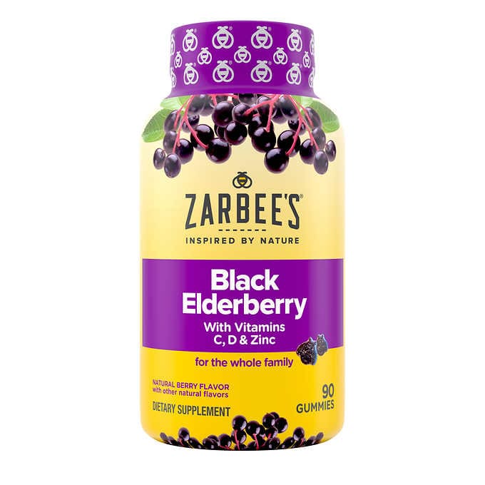 Zarbees Black Elderberry, 90 Gummies 接骨木果 免疫保健 含維生素ACDE鋅
