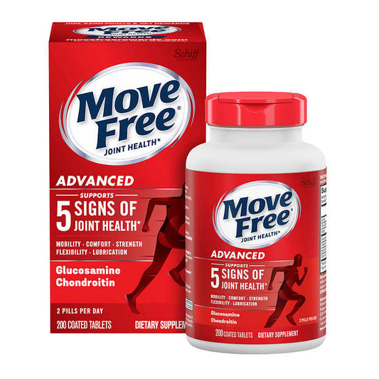 Schiff Move Free Advanced Joint Supplement, 200 Tablets  維骨力 紅瓶 Advanced 200顆