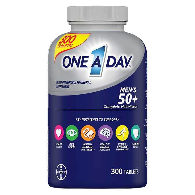 One A Day Men's 50+ Healthy Advantage Multivitamin, 300 Tablets  One A Day 50+中老年男性綜合維他命300錠