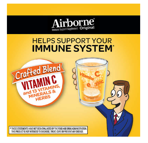 Airborne Immune Support, 36 Effervescent Tablets 艾維寶 Airborne 發泡錠 香橙/莓果口味 10錠/36錠一盒 紫錐菊 橘子 維他命 草莓