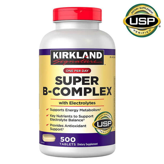 Kirkland Signature Super B-Complex with Electrolytes, 500 Tablets 柯克蘭 Super B-Complex 維生素B群 500粒