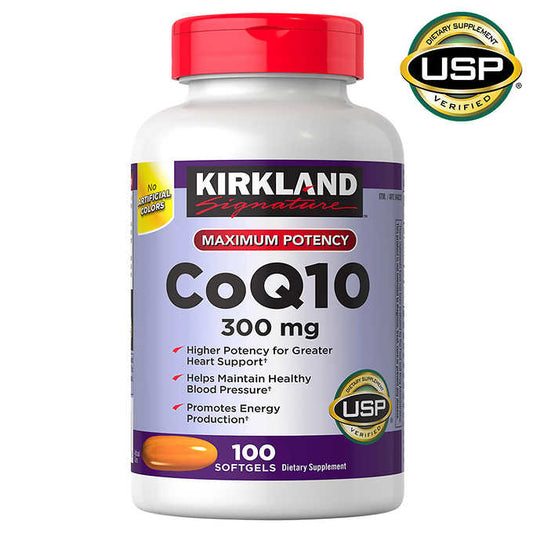 Kirkland Signature CoQ10 300 mg., 100 Softgels 柯克蘭 CoQ10 輔酶 300 mg,100顆