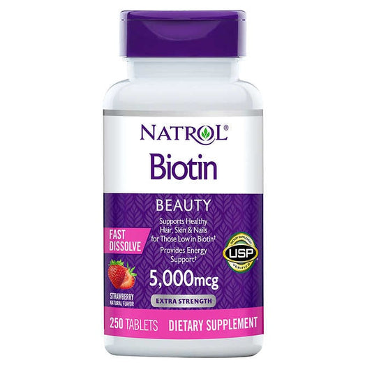 Natrol Biotin 5000 mcg., 250 Fast Dissolve Tablets  生物素 5000 mcg 250錠