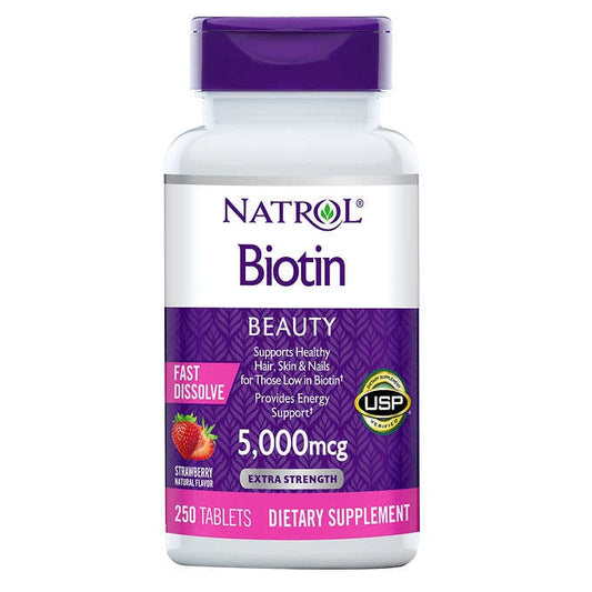 Natrol Biotin 5000 mcg., 250 Fast Dissolve Tablets 生物素 5000 mcg 250錠
