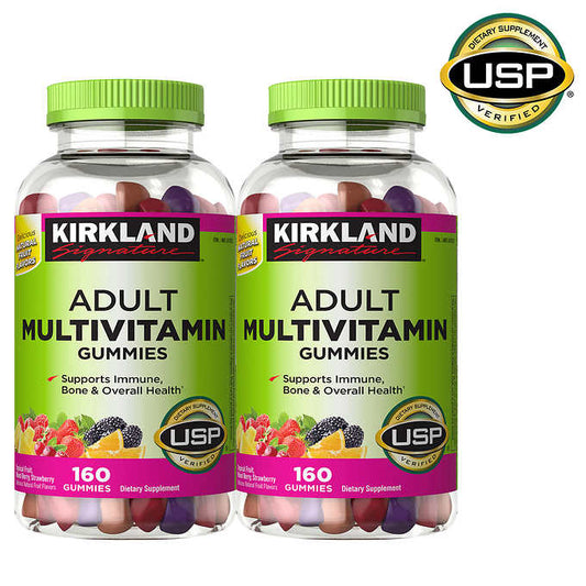Kirkland Signature Adult Multivitamin, 320 Gummies 柯克蘭成人複合維生素咀嚼軟糖 320粒 (160粒*2瓶)