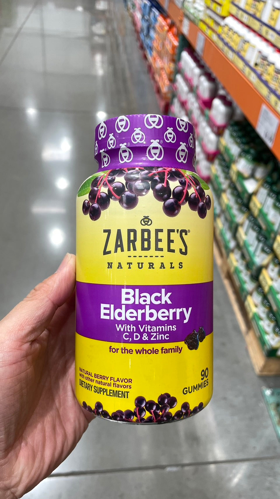 Zarbees Black Elderberry, 90 Gummies 接骨木果 免疫保健 含維生素ACDE鋅