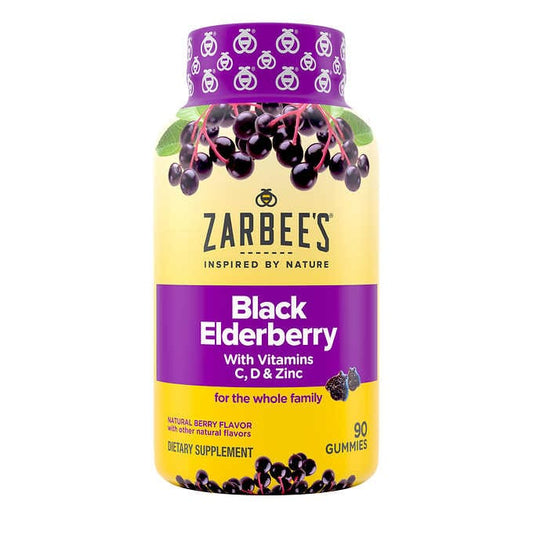 Zarbees Black Elderberry, 90 Gummies 接骨木果 免疫保健 含維生素ACDE鋅