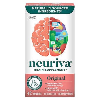 Neuriva Brain Supplement Original, 42 Capsules 【schiff專賣】美國原裝 Neuriva 益思維 膠囊 Original 腦動力