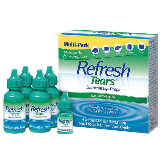 Refresh Tears Lubricant Eye Drops Multi-Pack, 65 ml. 人造眼淚 潤澤滴眼液 15ml*4瓶+5ml*1瓶