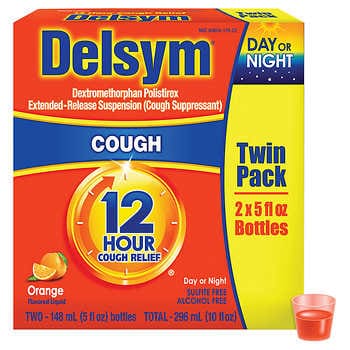 Delsym 12 Hour Cough Relief 兒童12 小時止咳液橘色3 盎司(約85.0 克)