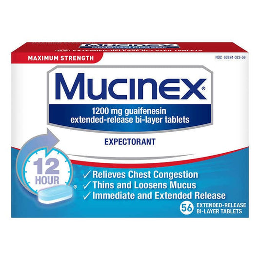 Mucinex Maximum Strength, 56 Tablets 強效化痰 56 碇