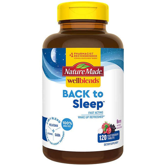 Nature Made Wellblends Back To Sleep, 120 Fast Dissolve Tablets 萊萃美睡眠碇 120入 褪黑激素