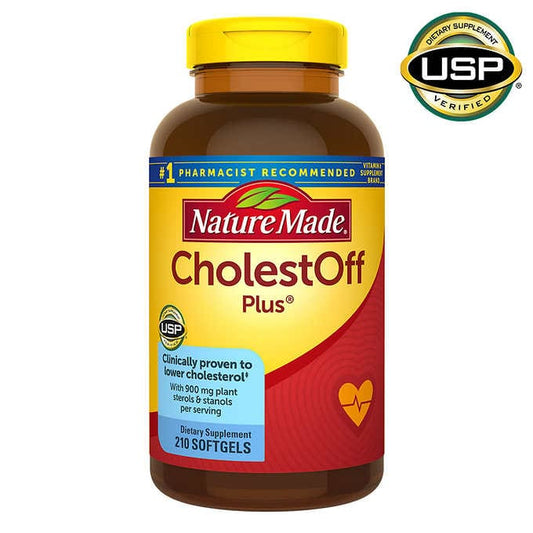 Nature Made CholestOFF Plus, 210 Softgels 萊萃美 天然植物固醇加強錠 CholestOff off Plus 210 顆