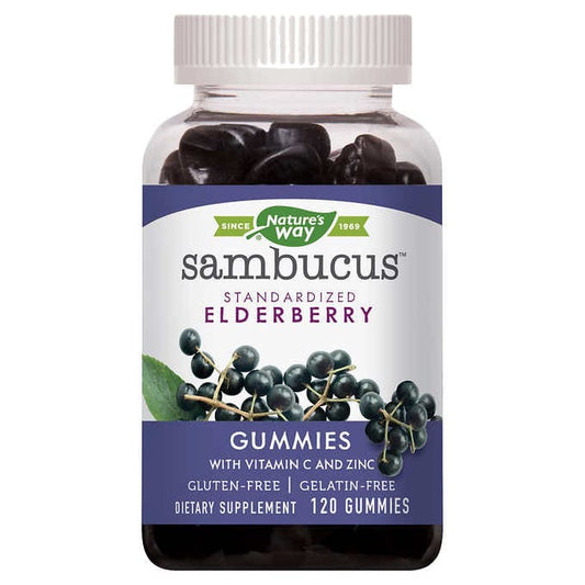 Nature's Way Sambucus Elderberry with Vitamin C and Zinc, 120 Gummies 然萃維 接骨木莓果 維他命C與鋅